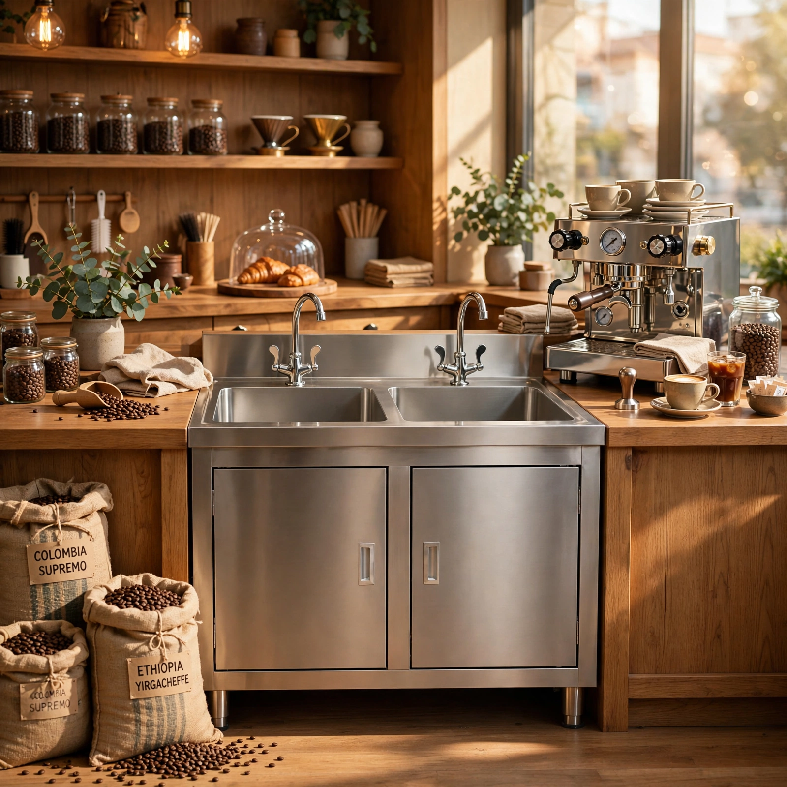 Complete Barista Station Sink Complete Barista Station Sink