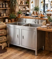 double Bowl Commercial Sink