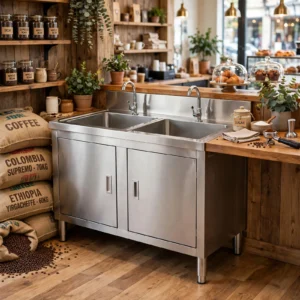 double Bowl Commercial Sink