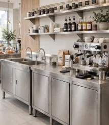 Double Sink Cabinet Coffee Shop