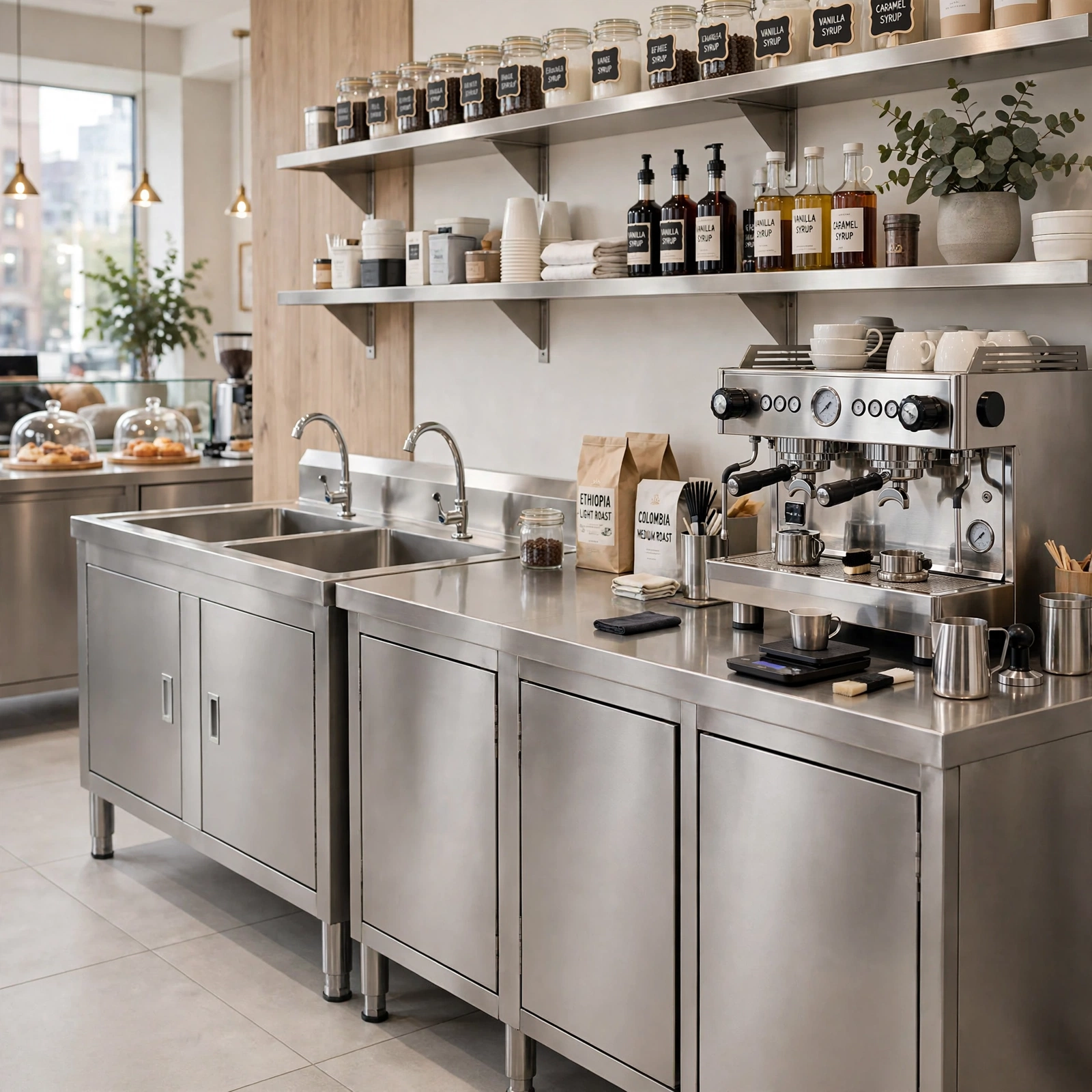 Double Sink Cabinet Coffee Shop Double Sink Cabinet Coffee Shop