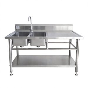 Double Sink With Backsplash