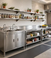 Hotel Kitchen Lineup Stainless