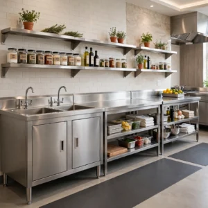 Hotel Kitchen Lineup Stainless