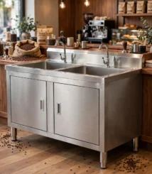 Double Sink Cabinet Full Stainless