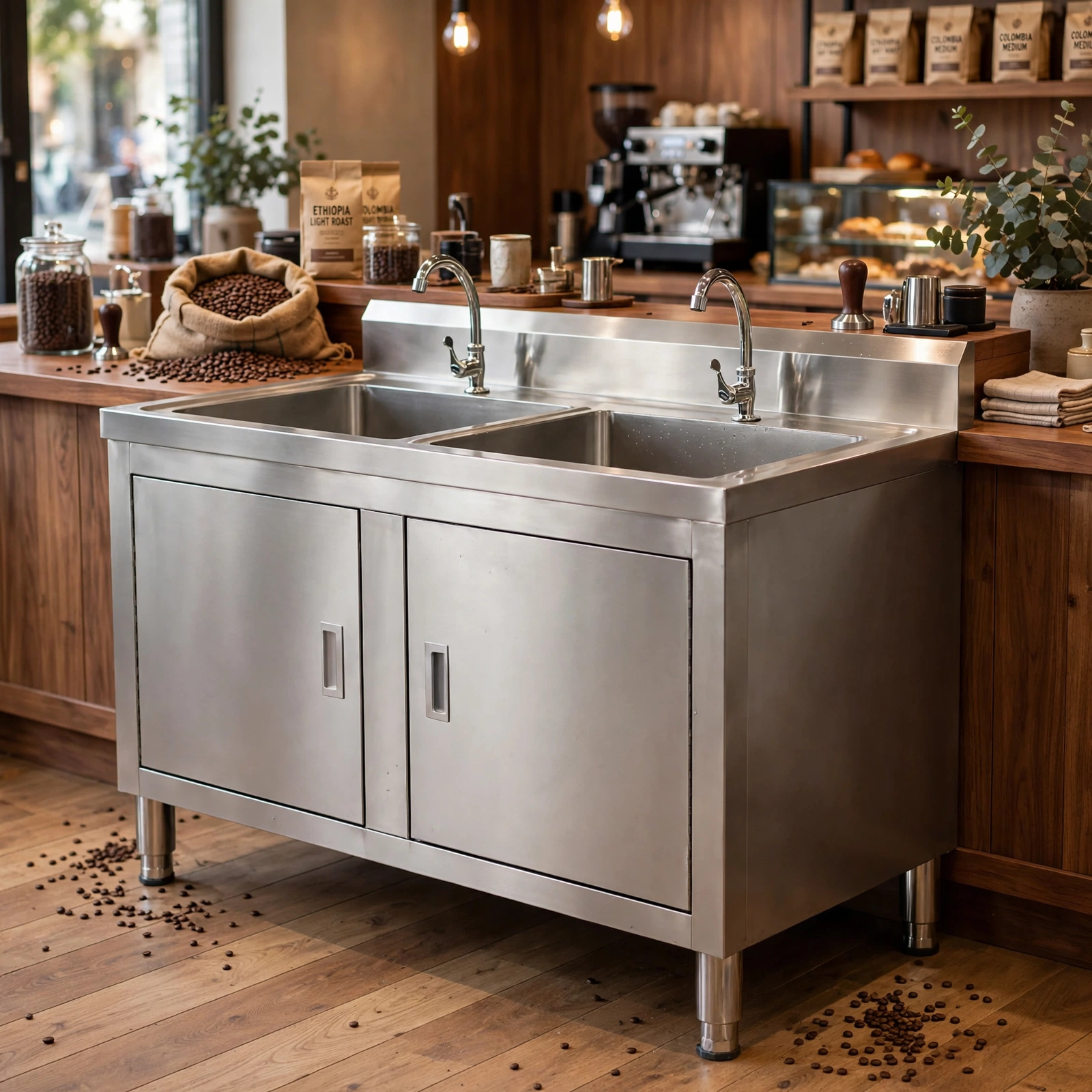 Double Sink Cabinet Full Stainless Double Sink Cabinet Full Stainless