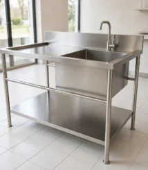 meja single sink, meja sink 1 bak, wastafel 1 bak, kitchen sink 1 lubang,