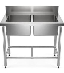 double sink stainless, double sink 150cm,