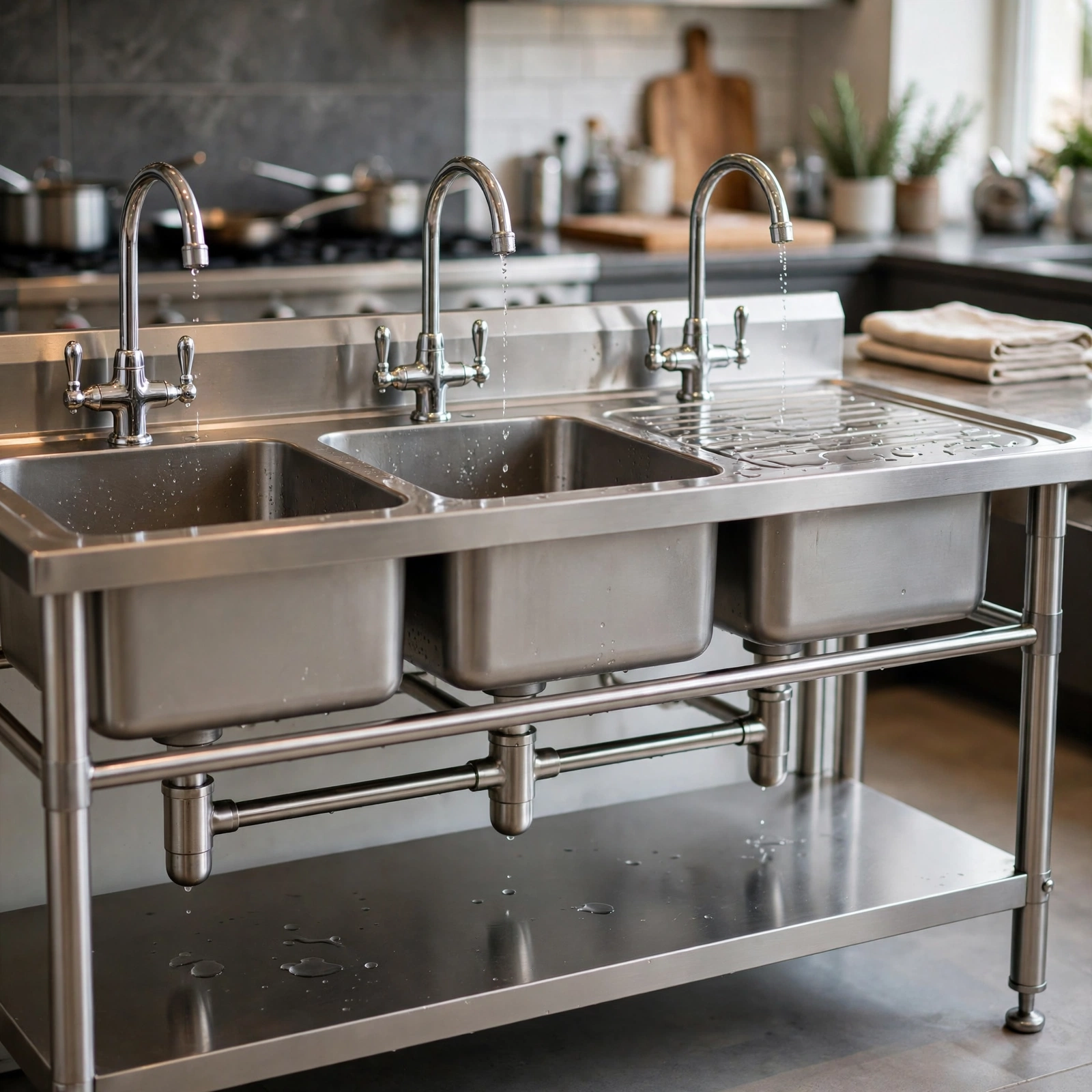 Double Sink With Backsplash Double Sink With Backsplash
