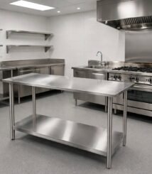 Heavy Duty Kitchen Table 120x60x85cm - Meja Stainless Dapur Komersial
