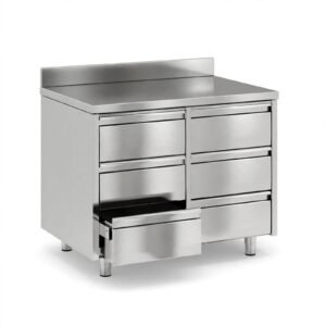 Cabinet Stainless Custom - Lemari Roda Stainless 6 Laci