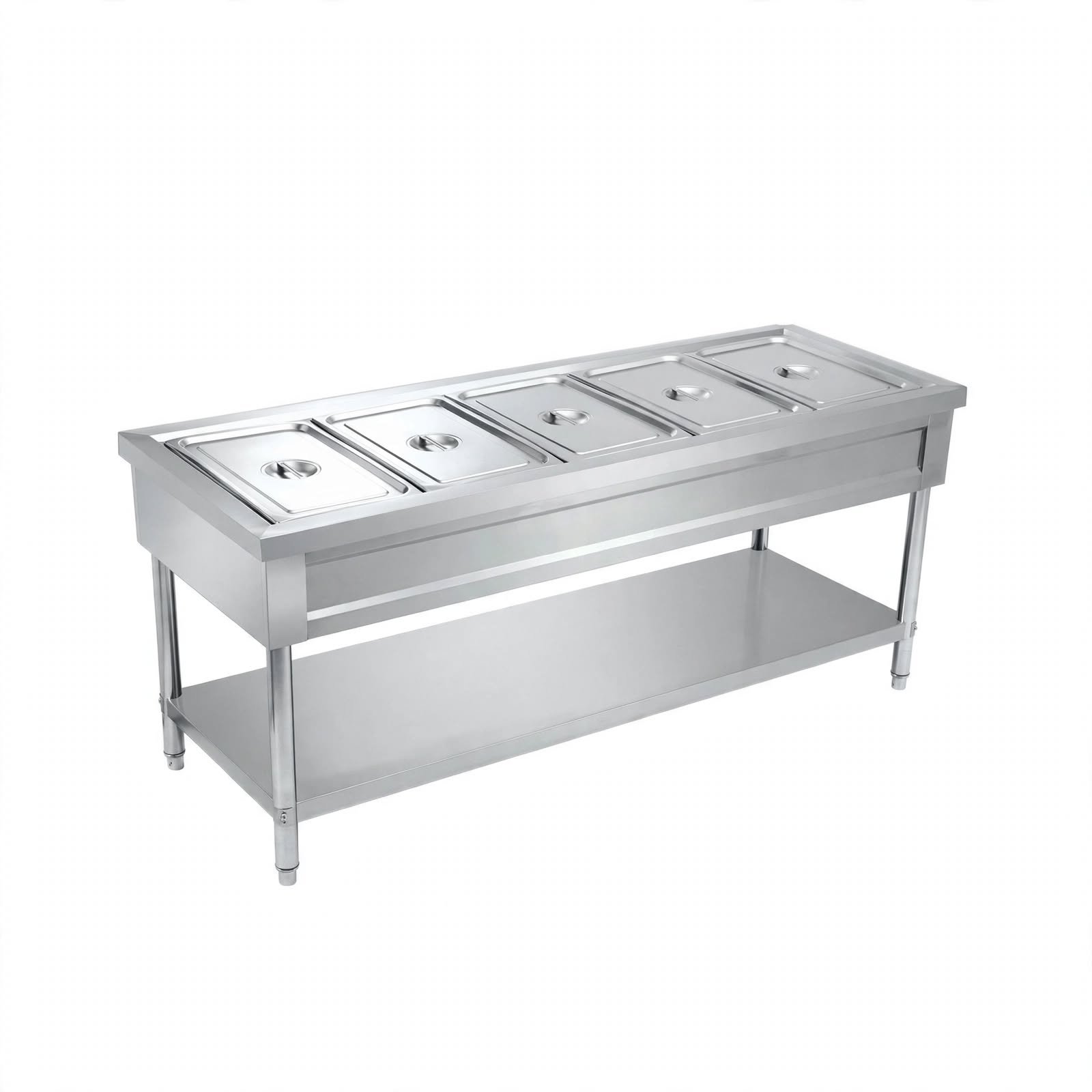 Meja penghangat makanan stainless steel Meja penghangat makanan stainless steel