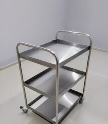 Trolley Stainless 3 Susun - Troli Dorong Makanan Stainless Steel 201 / 304