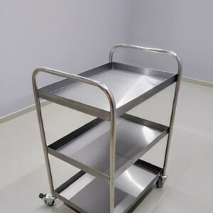 Trolley Stainless 3 Susun - Troli Dorong Makanan Stainless Steel 201 / 304