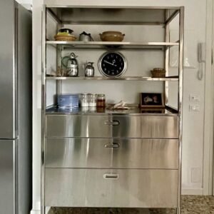 rack stainless custom dengan laci dibawahnya