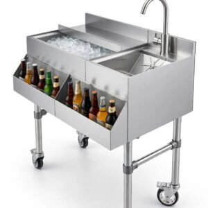 Jual Ice Bin Dengan Sink Table Stainless Custom