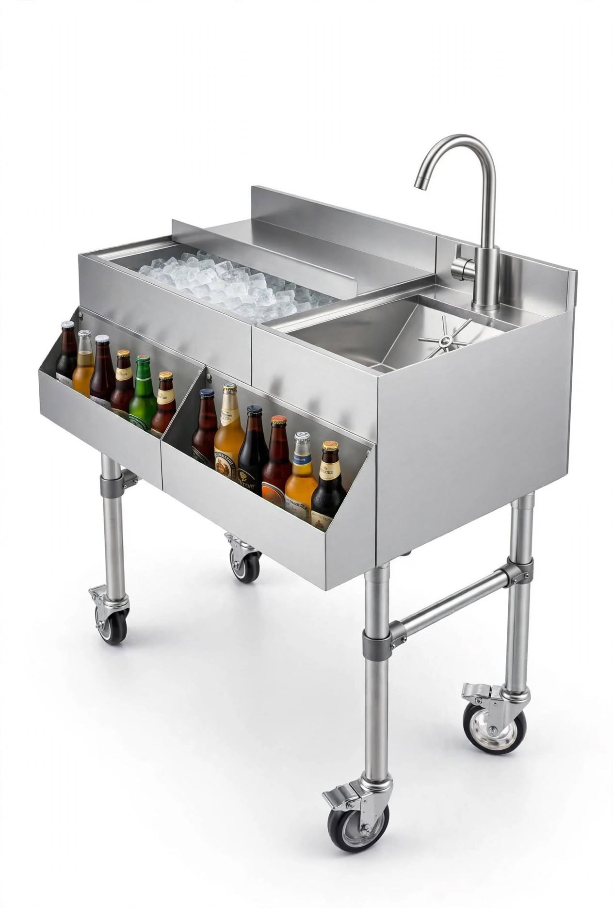 Jual Ice Bin Dengan Sink Table Stainless Custom Jual Ice Bin Dengan Sink Table Stainless Custom