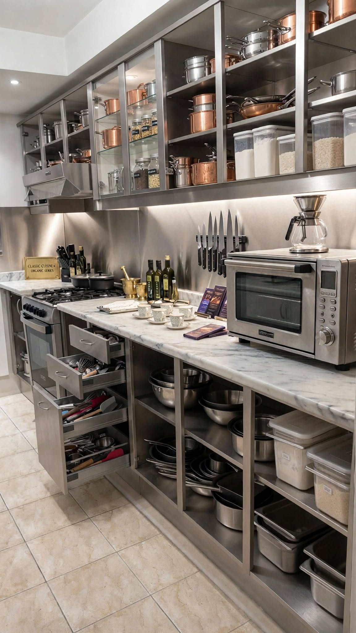 Custom Kitchen Cabinet Stainless untuk Dapur Modern & Profesional Custom Kitchen Cabinet Stainless untuk Dapur Modern & Profesional