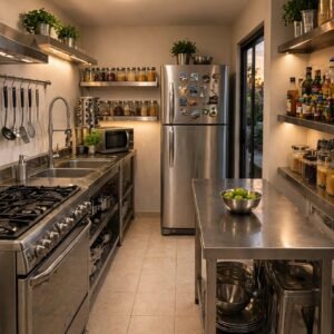 Custom Peralatan Stainless Cafe Minimalis