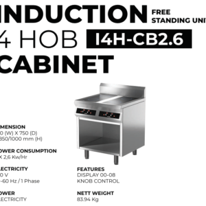 kompor induksi 750x750 mm 4 tungku, kompor induksi 220v 1 phase 4 hob, jual kompor induction 4 hob cabinet, harga kompor induksi 4 tungku cabinet,