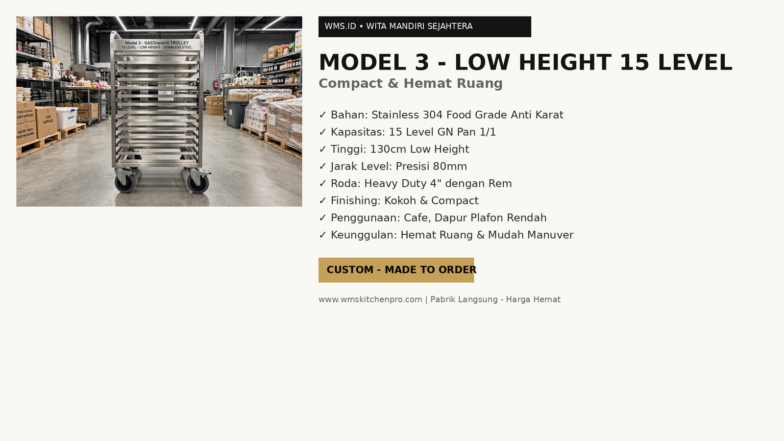 Bakery Trolley Stainless 304 Anti Karat Bakery Trolley Stainless 304 Anti Karat