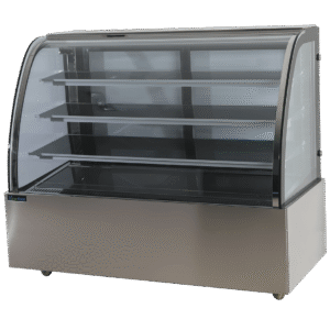 Starcool CG-150FA Cake Showcase 150cm - Etalase Kue Curved Glass 2 to 8°C Stainless Steel 970 Watt