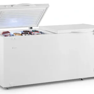 chest freezer dengan lampu led dan kunci, freezer box 1655 x 740 x 850 mm, box freezer dengan roda dan keranjang, chest freezer digital temperature display,