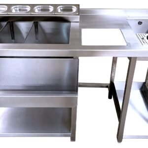 Cocktail Station dengan Jack Rinser dan Sink Custom Ukuran