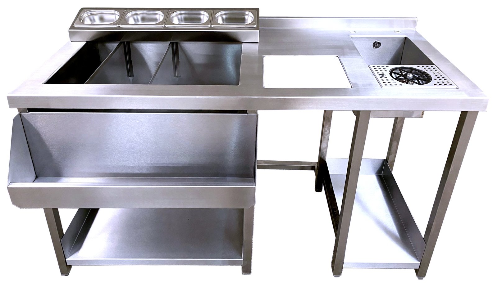 Cocktail Station dengan Jack Rinser dan Sink Custom Ukuran Cocktail Station dengan Jack Rinser dan Sink Custom Ukuran