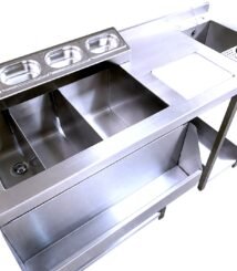 Meja Cocktail Station dengan Jack Rinser Custom Ukuran