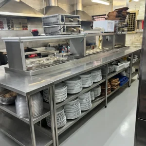 bain marie custom ukuran dengan meja panjang