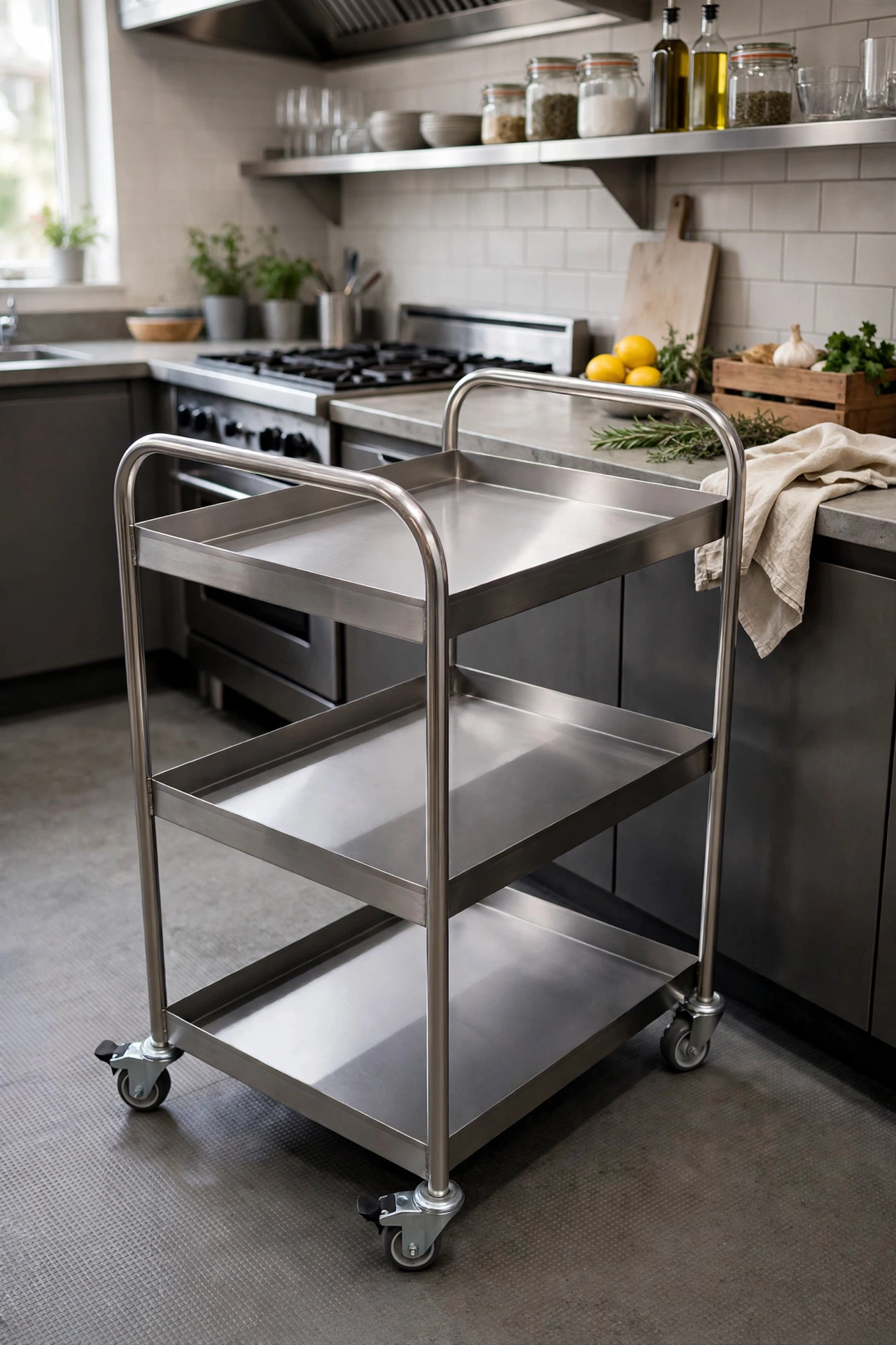Troli Hotel Stainless 3 Susun - Room Service Trolley - Banquet Trolley Troli Hotel Stainless 3 Susun - Room Service Trolley - Banquet Trolley