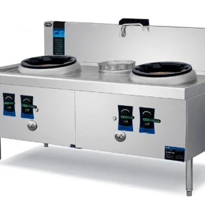Kompor Wok Industri Double Burner, Kompor Kwali Range 2 Tungku,