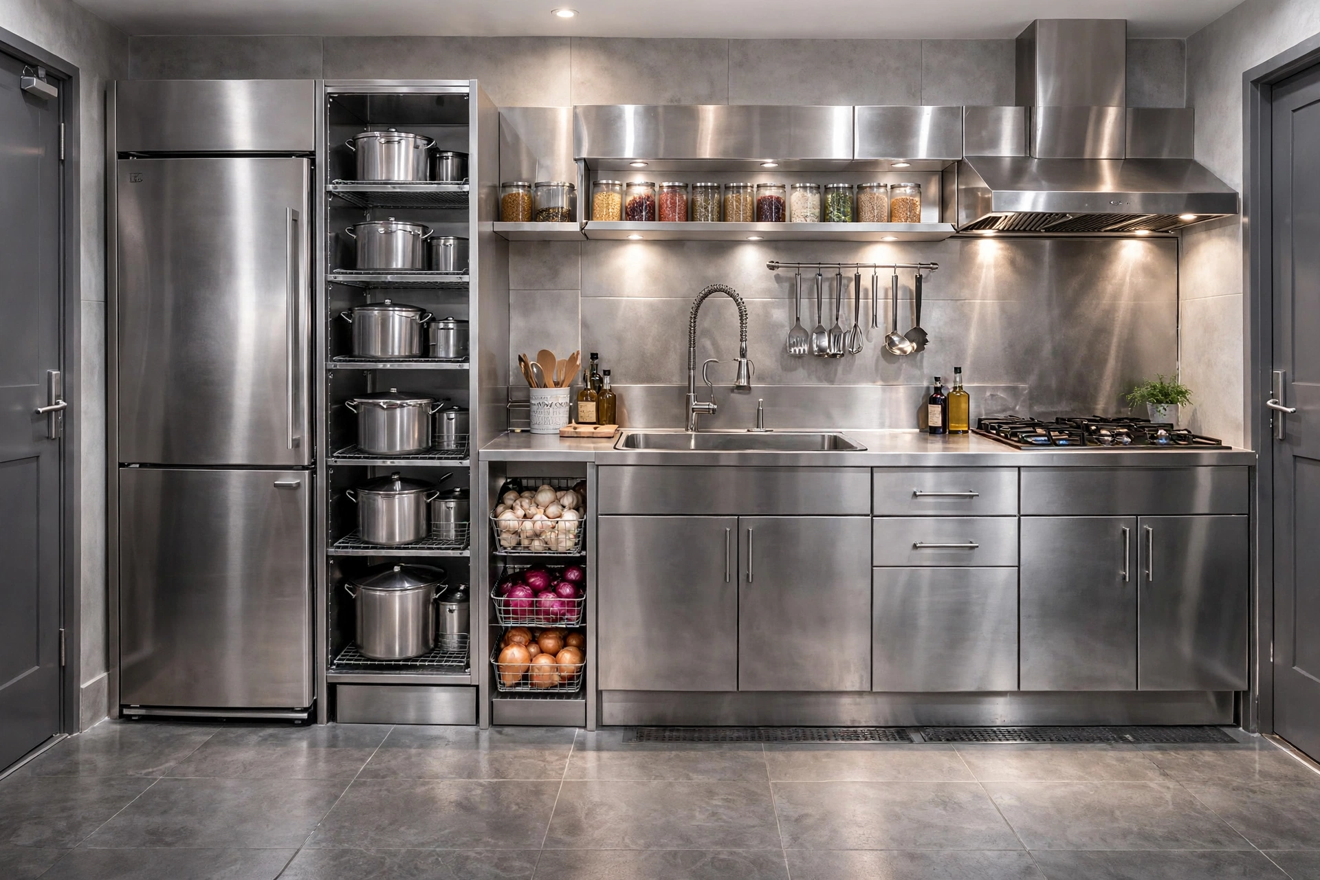 dapur minimalis apartemen dari stainless steel dapur minimalis apartemen dari stainless steel