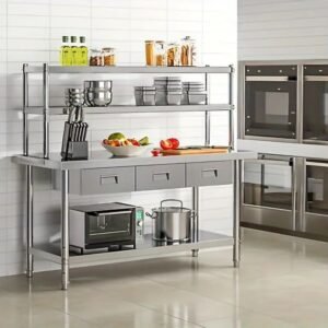 meja roti stainless 3 laci