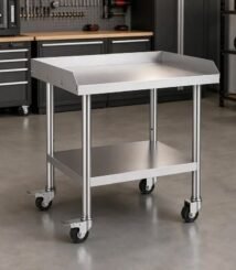 kitchen work table stainless 3 sisi backsplash