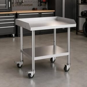 kitchen work table stainless 3 sisi backsplash