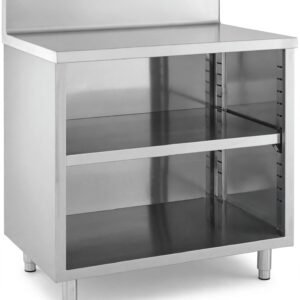 Meja Kerja Stainless Open Cabinet 100x70cm - Stainless 304 Food Grade Heavy Duty