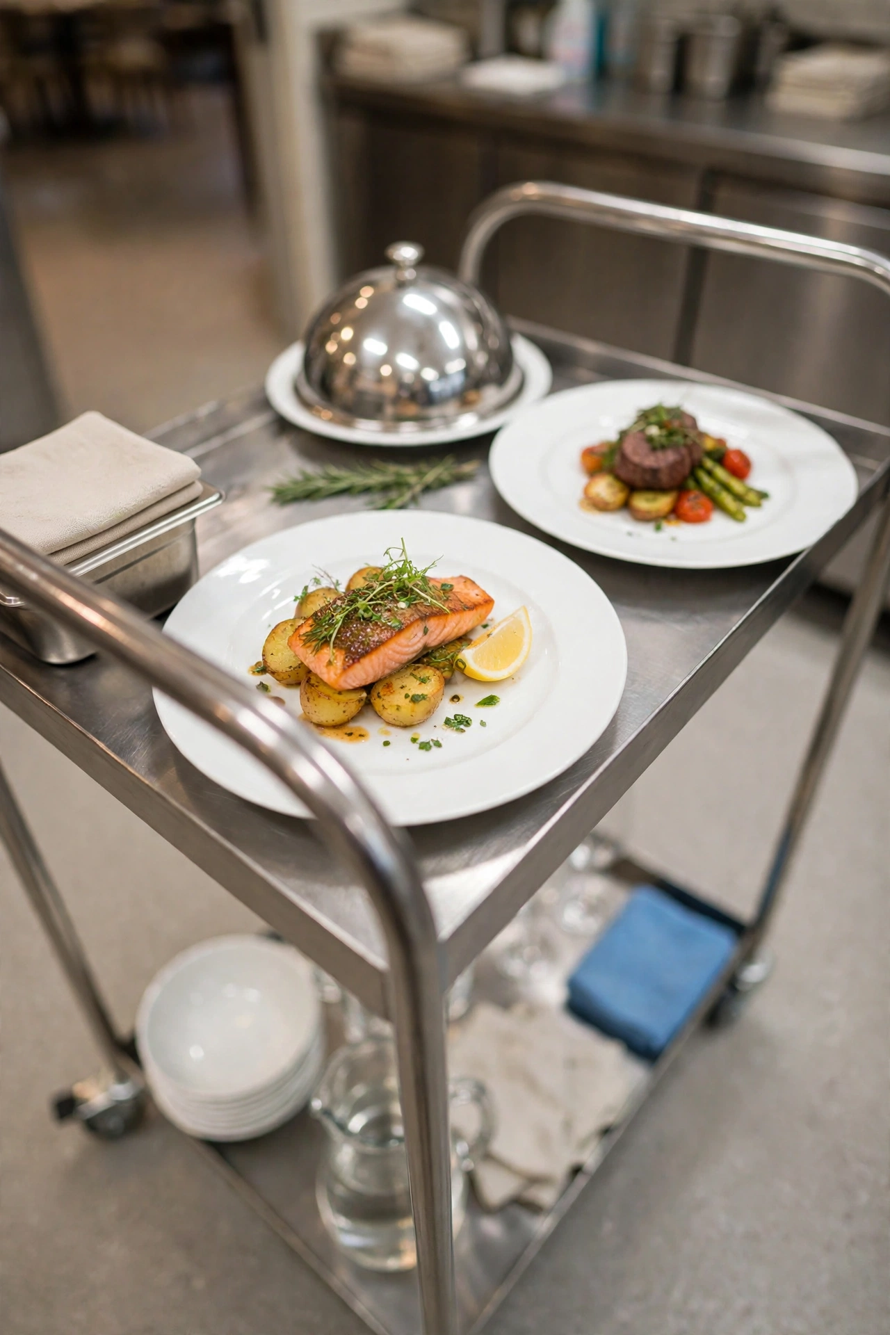 Food Trolley Stainless - Troli Saji Makanan 2 Susun - Kitchen Trolley Food Trolley Stainless - Troli Saji Makanan 2 Susun - Kitchen Trolley