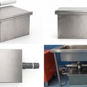 grease trap stainless bisa request size, grease trap stainless tanpa pipa,