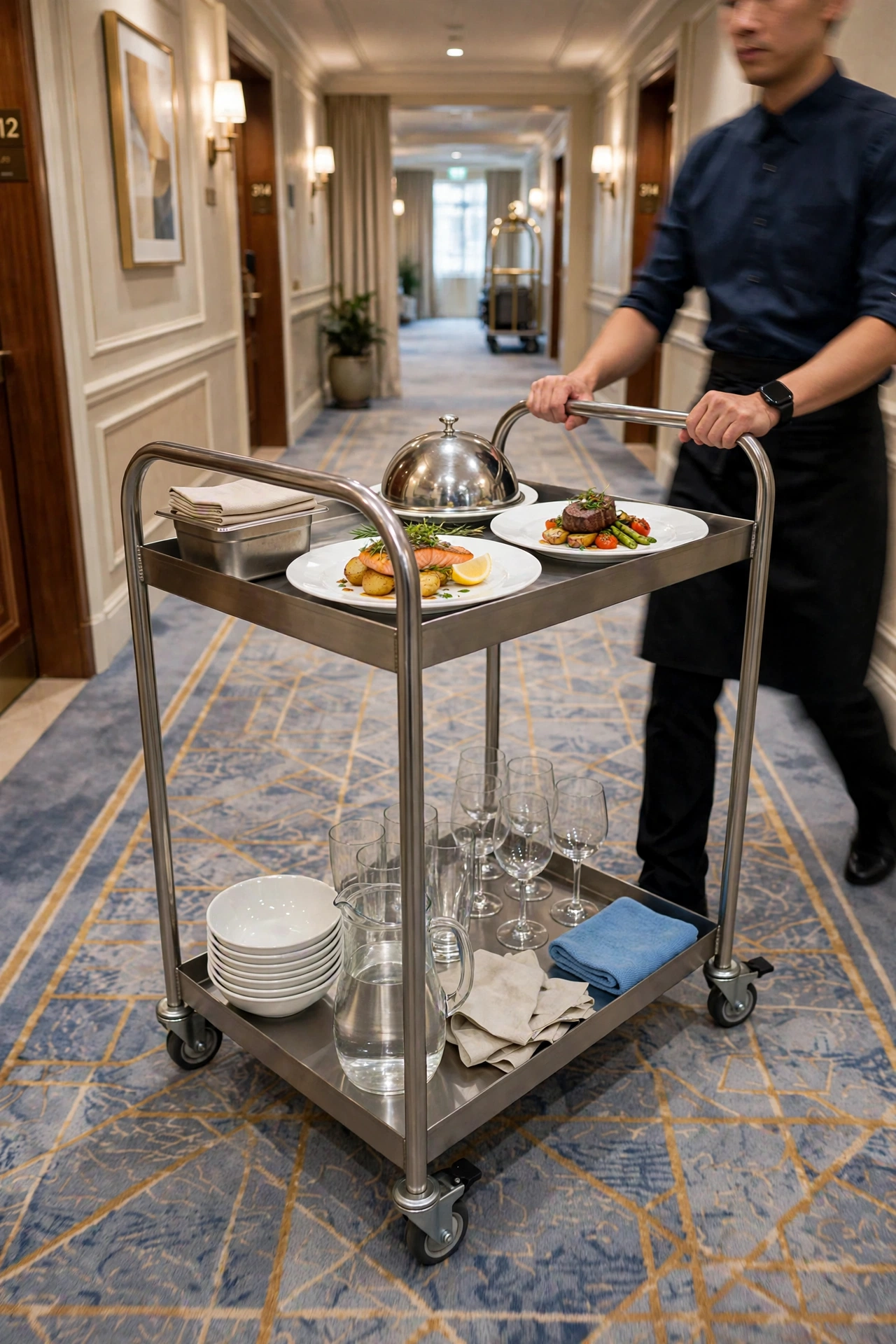 Food Trolley Stainless - Troli Saji Makanan 2 Susun - Kitchen Trolley Food Trolley Stainless - Troli Saji Makanan 2 Susun - Kitchen Trolley
