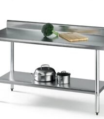 Professional Stainless Work Table 2 Susun - Meja Persiapan Dapur Higienis