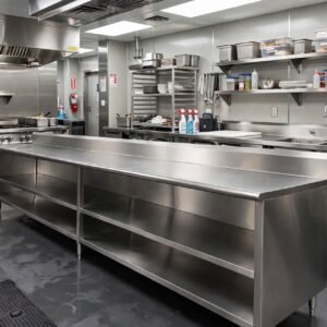 kitchen table stainless untuk dapur resto, catering dan hotel