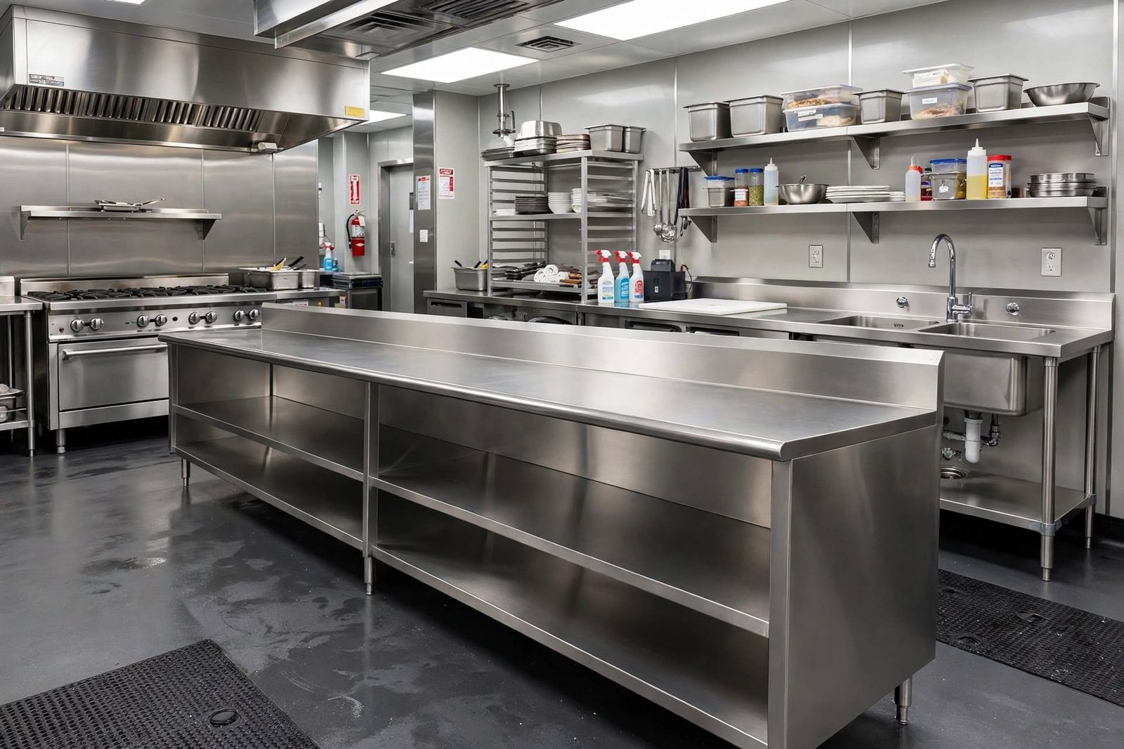 kitchen table stainless untuk dapur resto, catering dan hotel kitchen table stainless untuk dapur resto, catering dan hotel