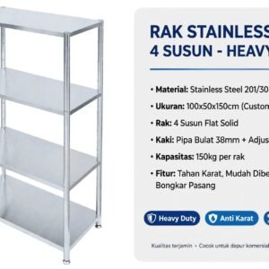 jual rak stainless untuk dapur mbg