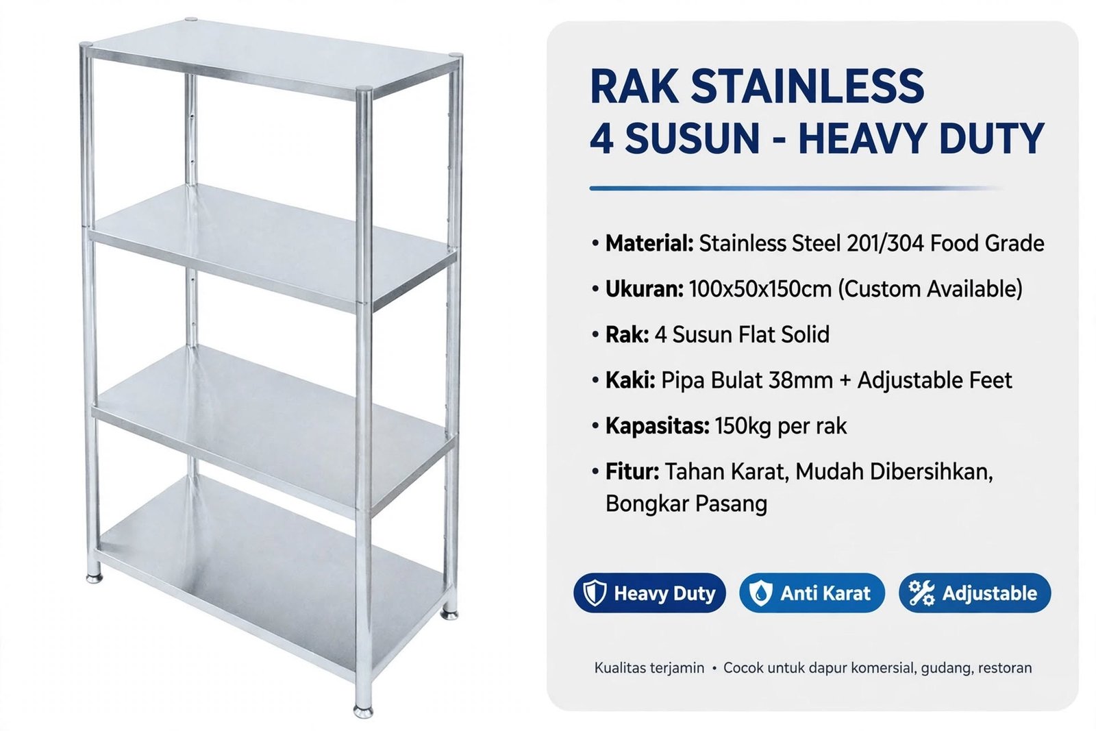 jual rak stainless untuk dapur mbg jual rak stainless untuk dapur mbg