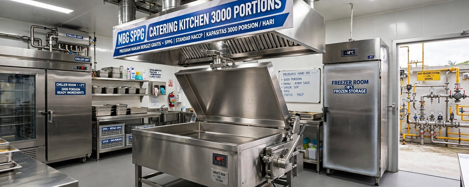 Jasa setup dapur catering dan central kitchen