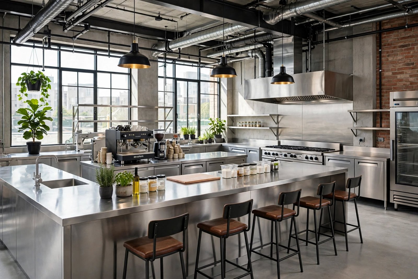Desain Meja Kerja Stainless Untuk Dapur Resto Modern Desain Meja Kerja Stainless Untuk Dapur Resto Modern