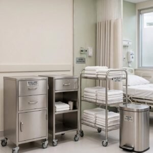 Jual Trolley Medis Stainless 304 Custom - Trolley Instrument, Trolley Obat, Trolley Emergency Untuk RS, Klinik, Puskesmas