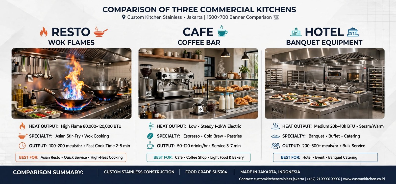 Perbandingan Resto vs Cafe vs Hotel